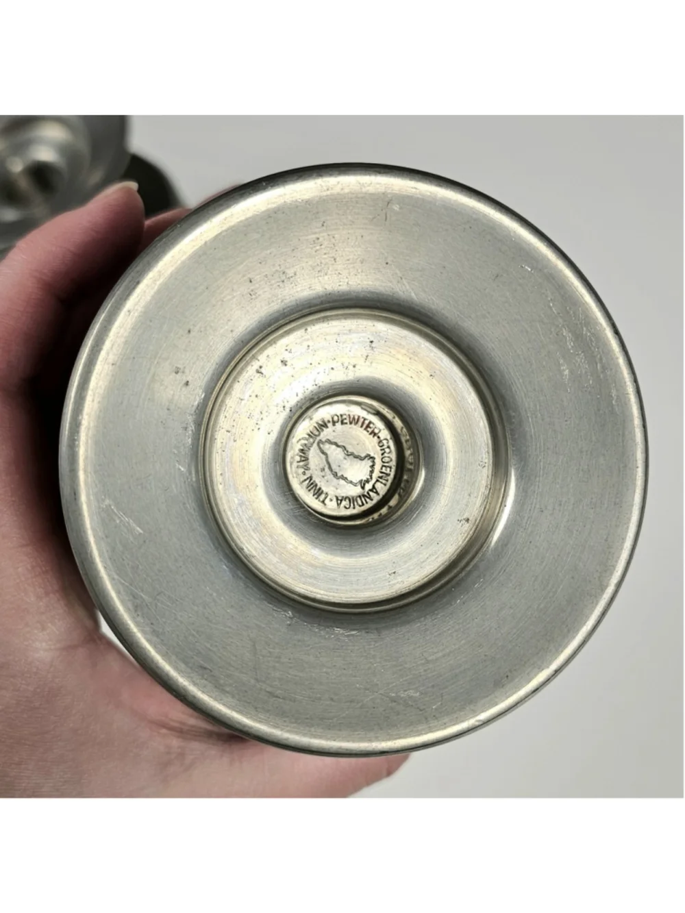 1960s Norway Brutalist Pewter Candle Holders Pair Groenlandica Tinn Nordic Art
